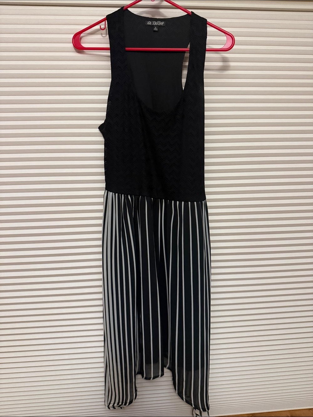 Women’s bebop size large like new black striped sundress